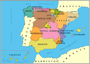 Map of Spain